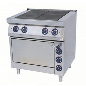 Električni štednjak s punim plocama i pećnicom 800x700x900